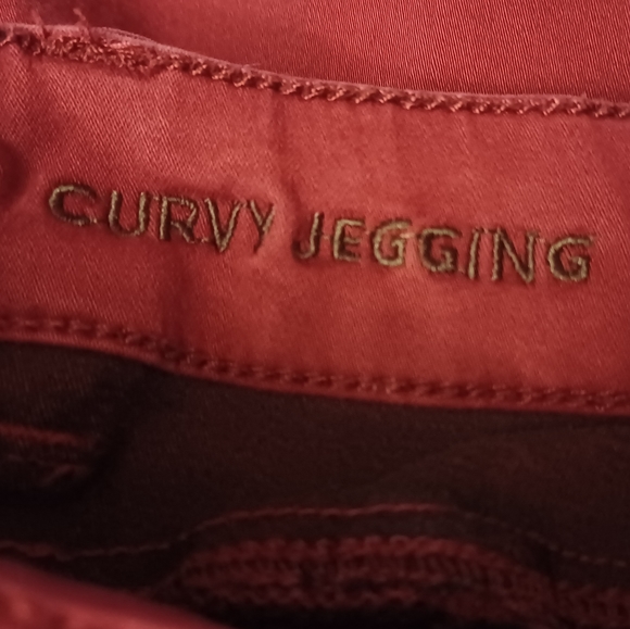 4/$60 Burgundy Curvy Jeggings - Size 28 - Picture 7 of 10